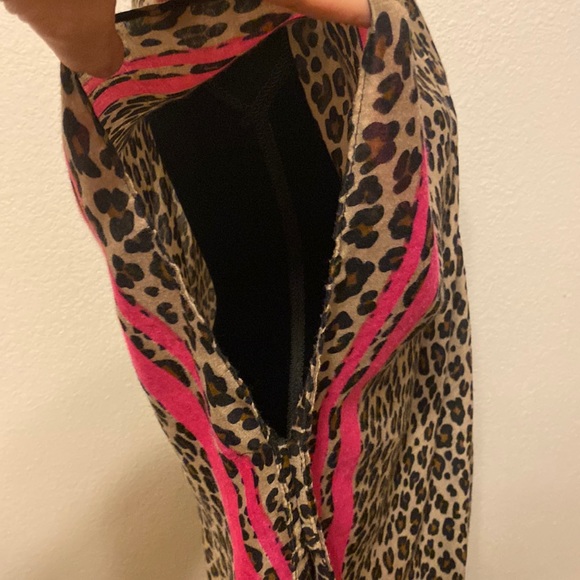 Leopard Print Pink Highlights Long Cover-up - Picture 7 of 11